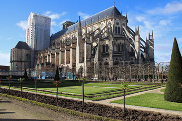 Fototapeta premium gothic cathedral (st étienne) in bourges in france