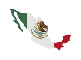 Flag in form form of the geographical country, Mexico, Latin America and the Caribbean, Central America, Americas, Central America