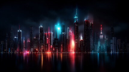 Fototapeta premium Futuristic biotechnology developments in global health urban environment ai innovations healthcare technology