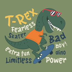 cartoon dinosaur vector illustration