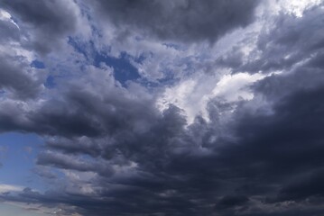 Rising rain clouds (Nimbostratus), Bavaria, Germany, Europe
