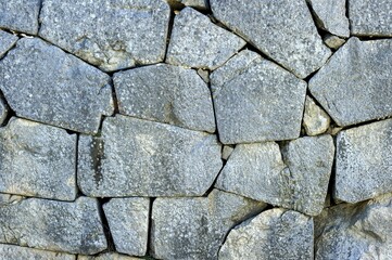Background picture, structure, stone block wall at the Samnite theatre, Teatro Sannitico, Ancient Samnite place of worship, 2nd century B. C., Monte Saraceno, Pietrabbondante, Molise, Italy, Europe