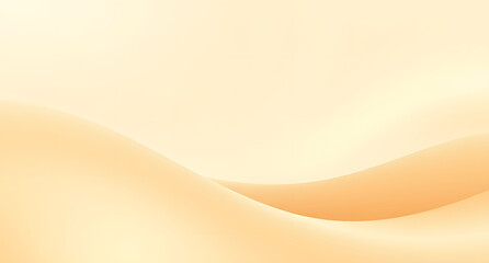 Fototapeta premium Soft beige cream abstract background. Gradient blend. Minimalist waves. Fine grain texture. Matte finish. Subtle dust overlay. Warm light. Brushed gold effect.