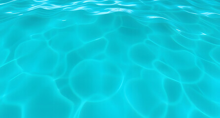 Obraz premium Ocean teal turquoise abstract background. Gradient flow. Rippled water effect. Grainy sandy texture. Glossy shimmer. Soft blur. Reflective light. Metallic aqua effect.