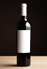 Fototapeta premium Wine Bottle Mock-Up. Blank Label