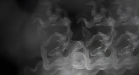 Fototapeta premium Monochrome smoky texture background – Black white dark gray gradient.