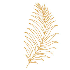 Obraz premium Branch linear sketch illustration
