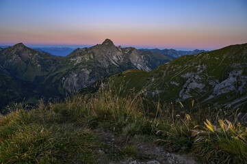 Bregenz Forest Mountains with Hochkünzelspitze, Schröcken, Vorarlberg, Austria, Europe