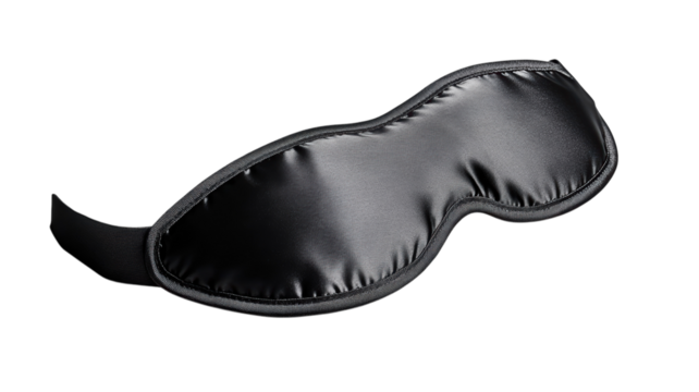 Discovering serenity with a silky black sleep mask for restful nights and peaceful days