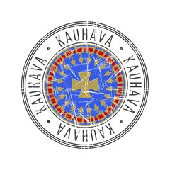 Kauhava city, Finland. Grunge postal rubber stamp over white background