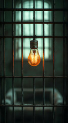 Prison Cell Light Bulb Hope Despair