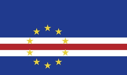 Flag of Cape Verde, Vector illustration