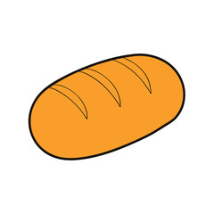 bread isolated on white