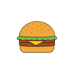 hamburger isolated on white background