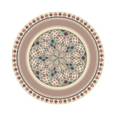 Circular pattern in traditional Palestinian style, vector design element