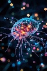 Detailed brain scan imagery showcasing neural pathways and activity for medical research and educational use.