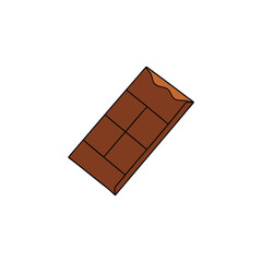 chocolate bar isolated on white background