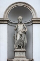 Marble statue, symbolic of R&aacute;ba River, Albertina Museum, Vienna, Austria, Europe