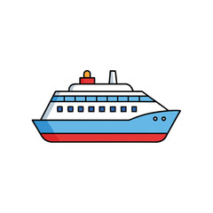 Obraz premium ship isolated on white background