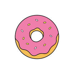 donut isolated on white