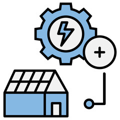 Electrical Supply Blue Black Icon