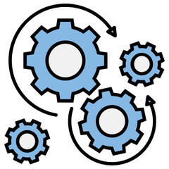 Integration Blue Black Icon