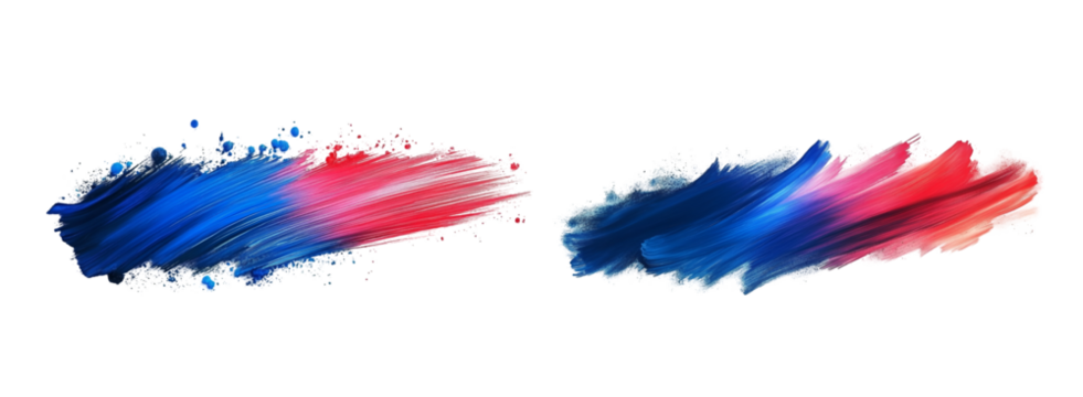 set of colorful paint splashes