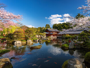 Obraz premium Generated image 春の日本庭園