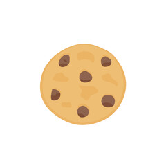 cookie biscuit chocolate chip vector illustration