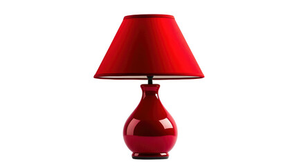 Red lamp with transparent PNG background