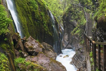 Gorge, Wimbachklamm, Wimbach, Wimbachtal, Ramsau bei Berchtesgaden, Berchtesgaden National Park,...