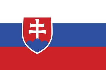 Fototapeta premium Flag of Slovakia, Vector illustration