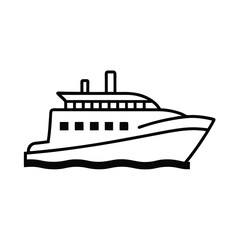 Obraz premium ship vector illustration