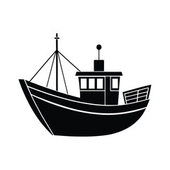 silhouette of a boat