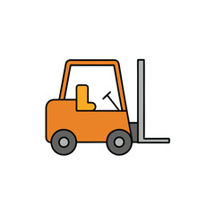 forklift truck isolated