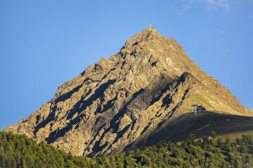 Bergkastelspitze, border of Austria and Italy, Vinschgau, Province of South Tyrol, Italy, Europe