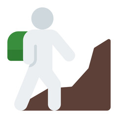 Hiking flat icon