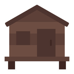 Hut flat icon