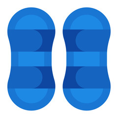 Snowboard flat icon