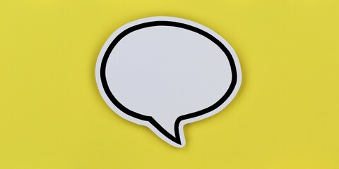 Speech bubble with text free space Copyspace communication concept talk Panorama in Stuttgart, Germany, Europe