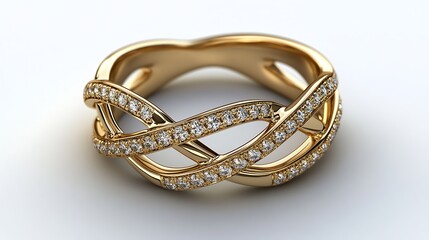 A Wedding Ring Symbol with a Delicate Sparkling Design