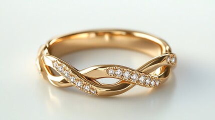A Wedding Ring Symbol with a Delicate Sparkling Design