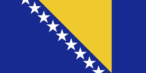 Fototapeta premium Flag of Bosnia, Herzegovina