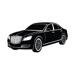 black car isolated on white