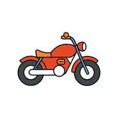 Fototapeta premium red motorcycle isolated on white background