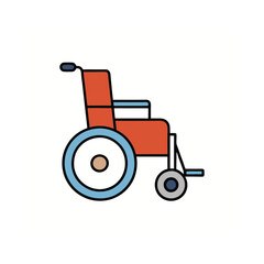 wheelchair icon isolated on white background