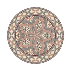 Circular pattern in traditional Palestinian style, vector design element