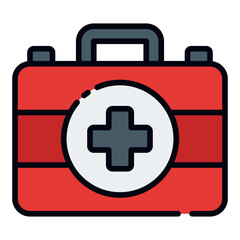 First Aid Kit filled line icon