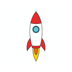 rocket isolated on white