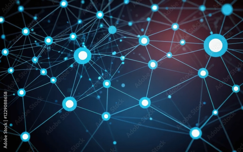 Aufkleber technology network background with digital connections and nodes